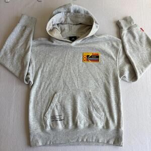 Kodak Gold Film Graphic Hoodie Oversized Fit Gray Streetwear Pullover Sweats XS